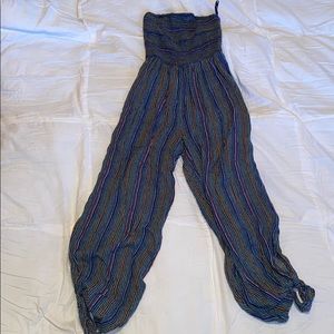 urban outfitters striped jumpsuit